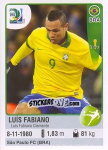 Sticker Luís Fabiano - FIFA Confederation Cup Brazil 2013 - Panini