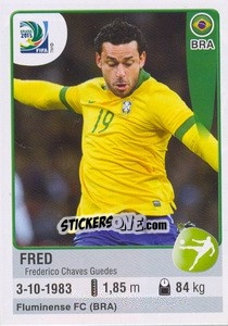 Sticker Fred - FIFA Confederation Cup Brazil 2013 n. 55 - Panini