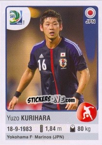 Sticker Yuzo Kurihara - FIFA Confederation Cup Brazil 2013 n. 63 - Panini