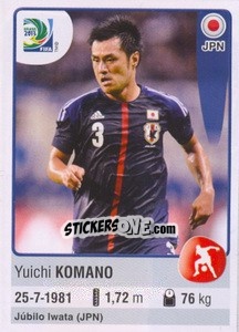 Figurina Yuichi Komano - FIFA Confederation Cup Brazil 2013 - Panini