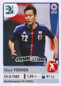 Sticker Maya Yoshida - FIFA Confederation Cup Brazil 2013 n. 67 - Panini