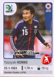 Sticker Yasuyuki Konno - FIFA Confederation Cup Brazil 2013 n. 70 - Panini