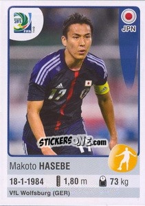 Sticker Makoto Hasebe - FIFA Confederation Cup Brazil 2013 n. 71 - Panini