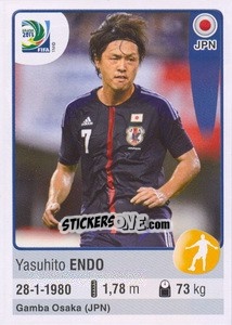 Sticker Yasuhito Endo - FIFA Confederation Cup Brazil 2013 n. 72 - Panini
