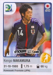 Sticker Kengo Nakamura - FIFA Confederation Cup Brazil 2013 - Panini