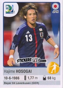 Sticker Hajime Hosogai - FIFA Confederation Cup Brazil 2013 n. 74 - Panini