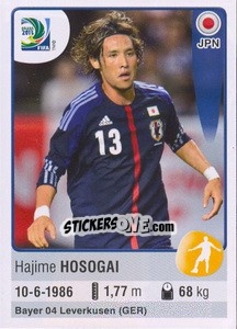 Cromo Hajime Hosogai - FIFA Confederation Cup Brazil 2013 - Panini