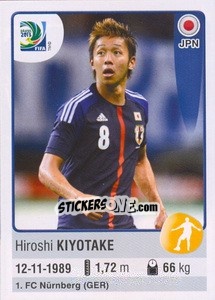 Sticker Hiroshi Kiyotake - FIFA Confederation Cup Brazil 2013 - Panini