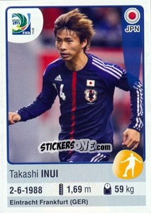 Figurina Takashi Inui - FIFA Confederation Cup Brazil 2013 - Panini