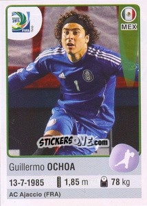 Sticker Guillermo Ochoa - FIFA Confederation Cup Brazil 2013 n. 89 - Panini