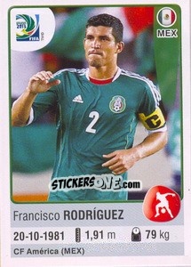 Figurina Francisco Rodríguez - FIFA Confederation Cup Brazil 2013 - Panini