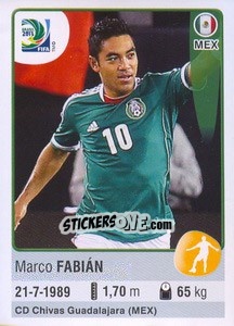 Cromo Marco Fabián - FIFA Confederation Cup Brazil 2013 - Panini