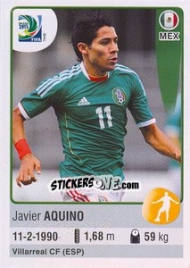 Sticker Javier Aquino - FIFA Confederation Cup Brazil 2013 - Panini