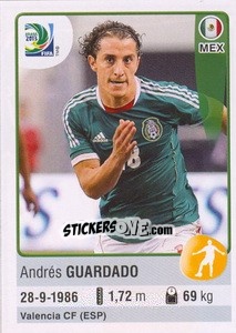 Sticker Andrés Guardado - FIFA Confederation Cup Brazil 2013 - Panini