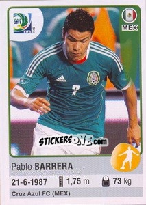 Cromo Pablo Barrera - FIFA Confederation Cup Brazil 2013 - Panini