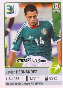 Figurina Javier Hernández - FIFA Confederation Cup Brazil 2013 - Panini
