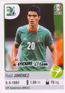 Cromo Raúl Jiménez - FIFA Confederation Cup Brazil 2013 - Panini