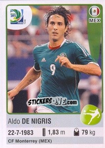 Sticker Aldo de Nigris - FIFA Confederation Cup Brazil 2013 - Panini