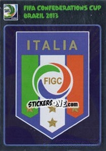 Figurina Badge Italy - FIFA Confederation Cup Brazil 2013 - Panini