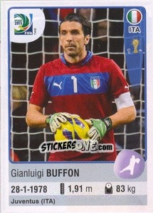 Sticker Gianluigi Buffon - FIFA Confederation Cup Brazil 2013 n. 114 - Panini