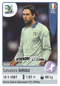 Sticker Salvatore Sirigu - FIFA Confederation Cup Brazil 2013 n. 115 - Panini