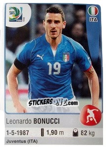 Sticker Leonardo Bonucci - FIFA Confederation Cup Brazil 2013 n. 117 - Panini