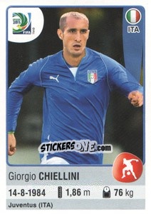 Sticker Giorgio Chiellini - FIFA Confederation Cup Brazil 2013 - Panini