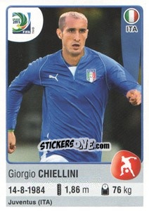 Sticker Giorgio Chiellini - FIFA Confederation Cup Brazil 2013 n. 118 - Panini