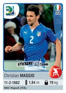 Sticker Christian Maggio - FIFA Confederation Cup Brazil 2013 - Panini