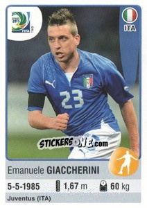 Sticker Emanuele Giaccherini - FIFA Confederation Cup Brazil 2013 - Panini