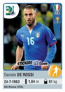 Cromo Daniele de Rossi - FIFA Confederation Cup Brazil 2013 - Panini