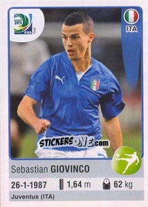 Figurina Sebastian Giovinco - FIFA Confederation Cup Brazil 2013 - Panini