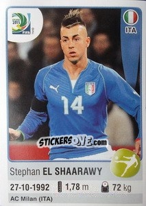 Sticker Stephan El Shaarawy - FIFA Confederation Cup Brazil 2013 n. 132 - Panini