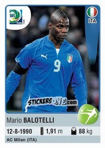 Sticker Mario Balotelli - FIFA Confederation Cup Brazil 2013 - Panini