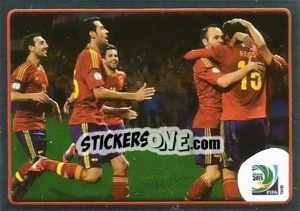 Cromo Celebration Spain - FIFA Confederation Cup Brazil 2013 - Panini