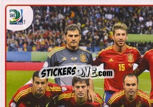 Sticker Team Spain - FIFA Confederation Cup Brazil 2013 n. 136 - Panini