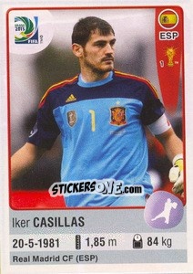 Sticker Iker Casillas - FIFA Confederation Cup Brazil 2013 n. 140 - Panini
