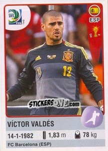 Sticker Víctor Valdés - FIFA Confederation Cup Brazil 2013 - Panini