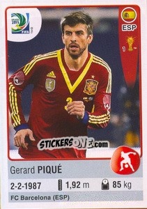 Sticker Gerard Piqué - FIFA Confederation Cup Brazil 2013 - Panini