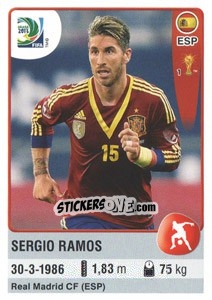 Sticker Sergio Ramos - FIFA Confederation Cup Brazil 2013 - Panini