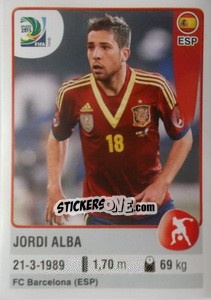Sticker Jordi Alba - FIFA Confederation Cup Brazil 2013 n. 145 - Panini