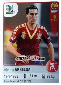 Sticker Álvaro Arbeloa - FIFA Confederation Cup Brazil 2013 - Panini