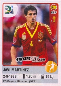 Sticker Javi Martínez - FIFA Confederation Cup Brazil 2013 - Panini