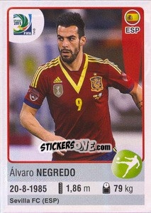 Sticker Álvaro Negredo - FIFA Confederation Cup Brazil 2013 n. 158 - Panini