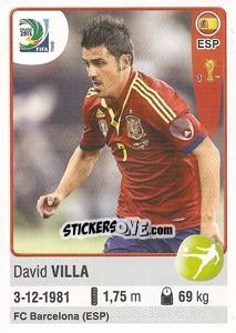 Sticker David Villa - FIFA Confederation Cup Brazil 2013 - Panini