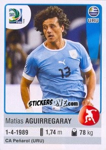 Sticker Matias Aguirregaray - FIFA Confederation Cup Brazil 2013 - Panini