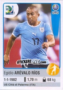 Sticker Egídio Arévalo Ríos - FIFA Confederation Cup Brazil 2013 n. 176 - Panini