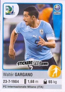 Sticker Walter Gargano - FIFA Confederation Cup Brazil 2013 - Panini