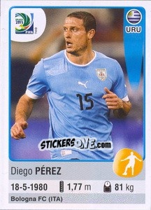 Sticker Diego Pérez - FIFA Confederation Cup Brazil 2013 - Panini