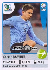 Cromo Gastón Ramírez - FIFA Confederation Cup Brazil 2013 - Panini